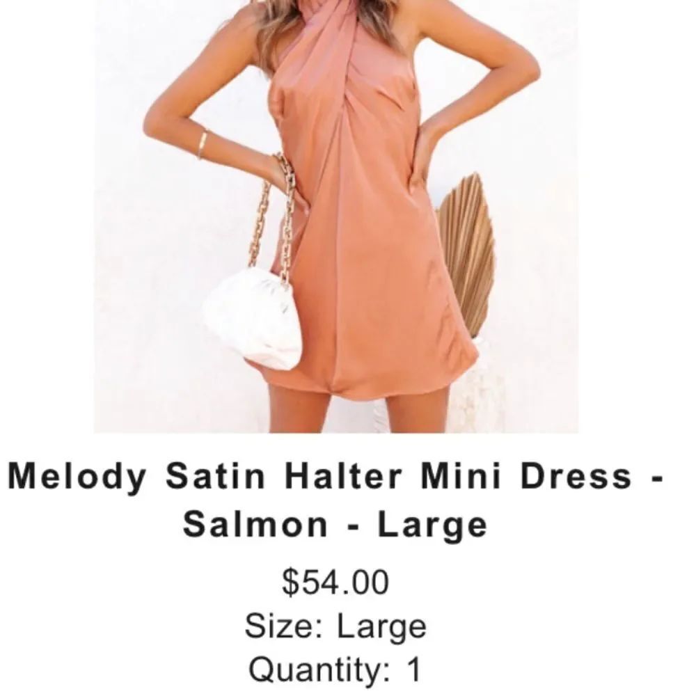 NWT Vici Melody Satin Halter Mini Dress - Picture 3 of 6